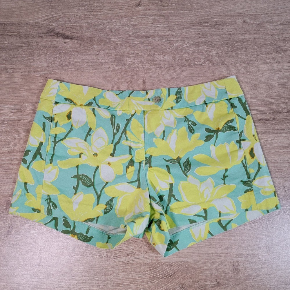 J. Crew Size 8‎ Floral Flower Print Shorts Preppy Casual Classy Easy Minimalist